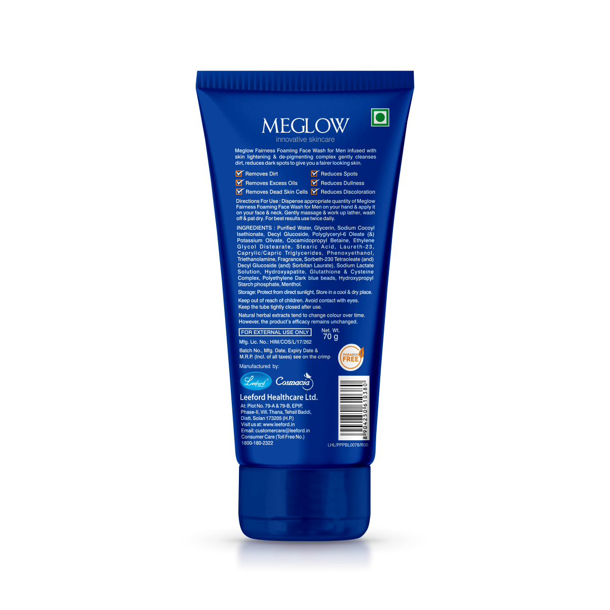 Meglow Men Fairness FaceWash_Back