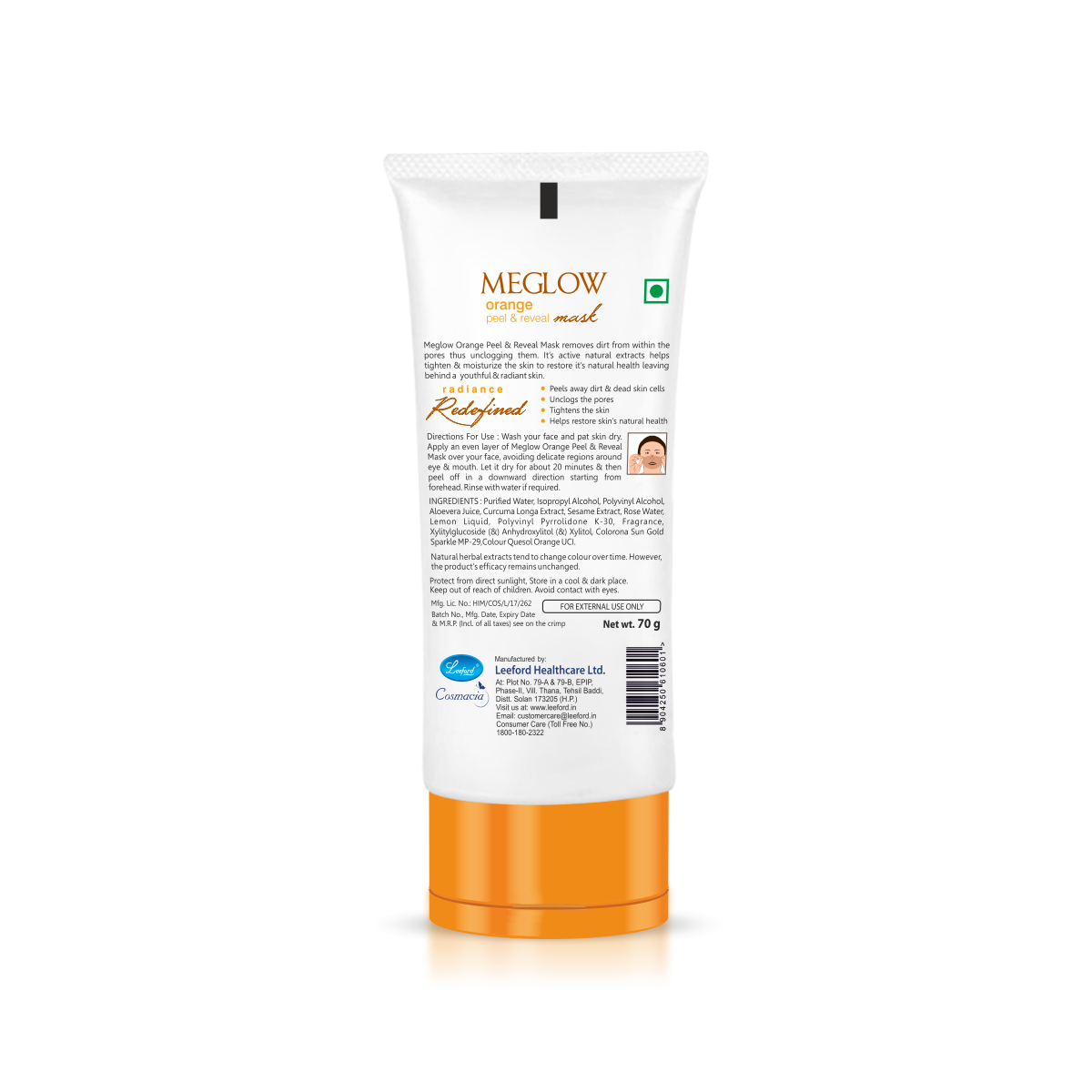 Meglow Orange Peel off MASK_Back